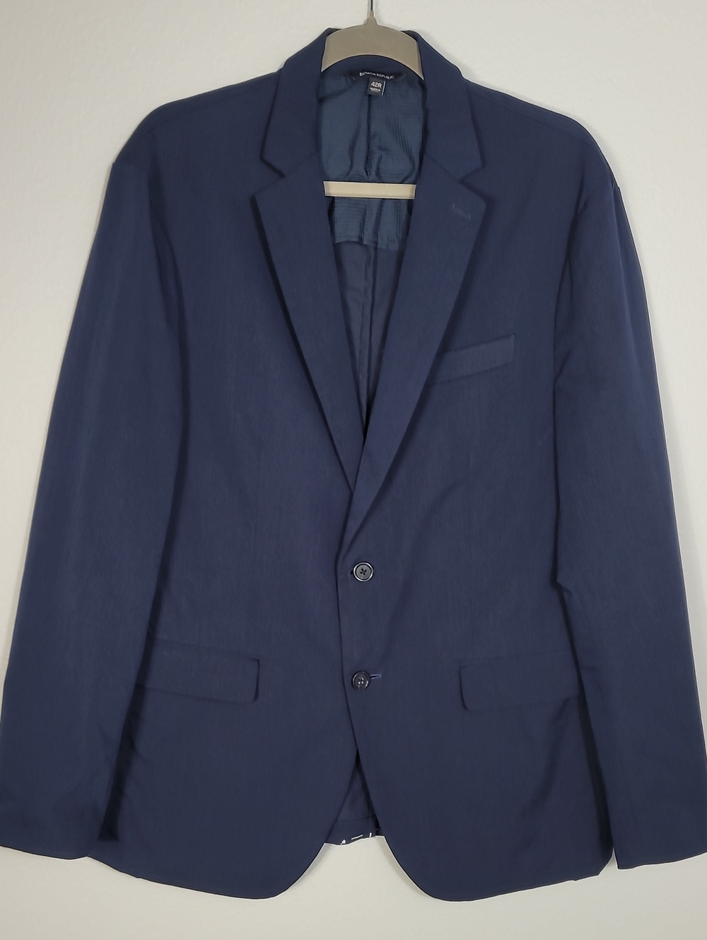Banana Republic Mens Solotex Performance Blazer Size 42R Navy